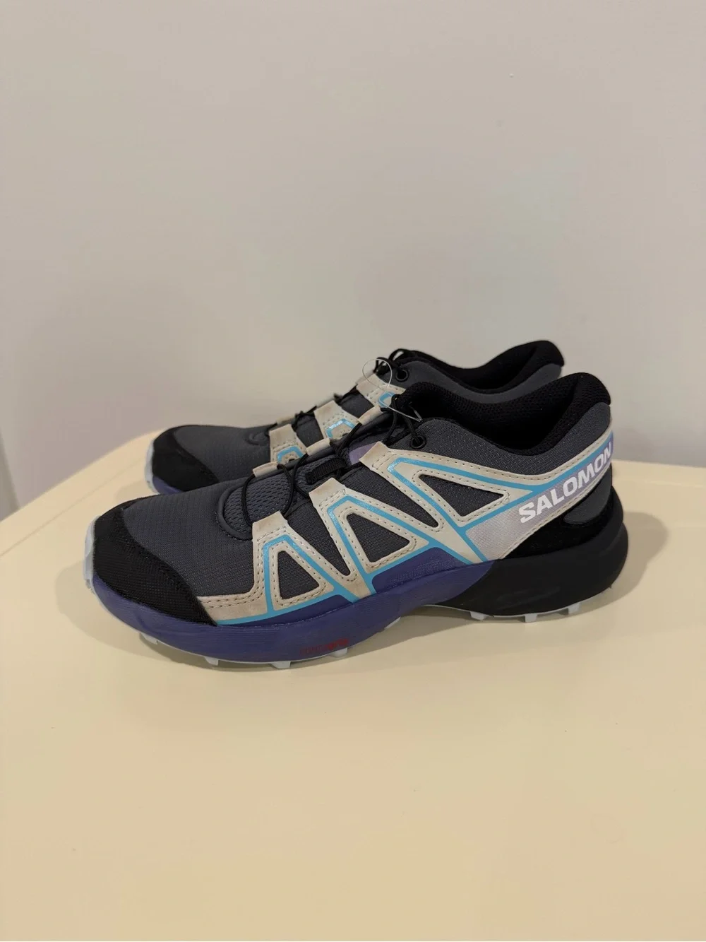 Salomon Speedcross Kids Trail Shoe - Navy, Light Blue, Purple